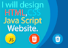 create website using HTML CSS and javascript