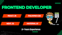 be frontend developer in react js tailwind css nextjs material ui