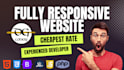 design and develop responsive website in PHP, HTML, CSS, bootstrap, js and sql