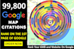 do 99,800 google maps citations for gmb ranking and local business SEO