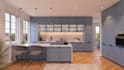 do kitchen bathroom interior design 3d rendering