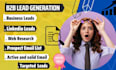 do targeted b2b linkedin lead generation and web research, email list, b2b leads