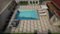 design landscape, garden, frontyard and backyard 3d modeling, patio walkthrough