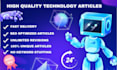write high quality SEO technology and gaming articles