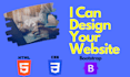 develop a responsive website with HTML, CSS, and bootstrap