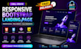 create a responsive bootstrap landing page with modern UI