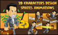 create 2d character for game and sprites animation
