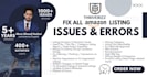do flat file update to fix amazon listing errors, variation issues, bulk listing
