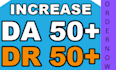 increase DR 50 plus with quality backlinks