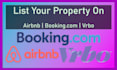 list your property on airbnb booking com and vrbo