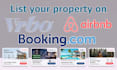 list your property on booking com, airbnb, and vrbo