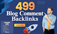 build 499 high authority dofollow blog comment SEO backlinks