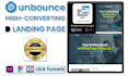 design high converting landing pages using unbounce, clickfunnels and webflow