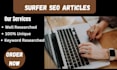 write a surfer SEO friendly article for your blog or website