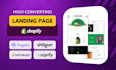 build shopify landing page using pagefly shogun gempages zipify
