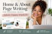 write home page and about page content for your blog