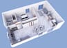 create 3d rendering interior, floor plan and sketchup model