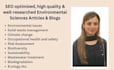 write professional environmental sciences blogs and articles