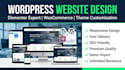 design a professional wordpress website using elementor and wordpress