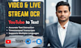extract text from video files and live stream videos using ocr