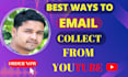 do youtube influencer research and valid email list building