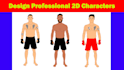 design professional 2d characters