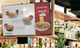 design static tv screen menu or menu cards for restaurant