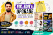 edit your flyer, brochure, and advertising post within 24hrs