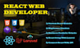 develop custom react next js website by laravel tailwind