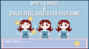 make sprites and pixel character for your dialog game