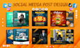 create social media post designs, banners, covers, ads, and headers