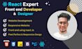 be your front end developer using HTML,CSS bootstrap,javascript,jquery, react js