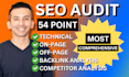 do professional technical SEO audit with action plan