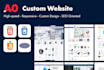 develop responsive website using HTML CSS js
