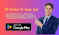 provide 14 days close testing with my 20 members team on your app for published