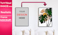create highly realistic frame mockup for your photos and art