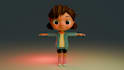 create 3d cartoon character, character modeling, texturing, character rigging