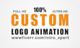 do custom animated logo video and youtube intro