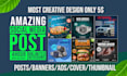 design social media post facebook instagram ads post banner and post graphic