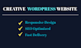 develop a creative and professional wordpress website