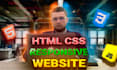do website development on HTML CSS javascript with responcive
