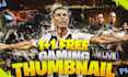 make an eye catching gaming youtube thumbnail in 24hours