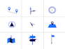 draw a set of nft and custom illustrated icons