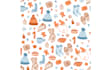 create custom hand drawn design of wrapping paper and fabric