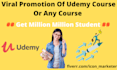 promote your online udemy course to million active student