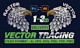 vector art,redraw,recreate logo low to high quality vector