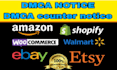 file dmca notice,counter notice and solve shopify,etsay,amazon,alibaba,complaint