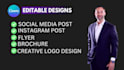 do canva editable templates social media post