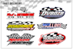 design professional racing names with checkered flags