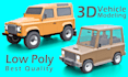 create amazing low poly 3d vehicle models for you
